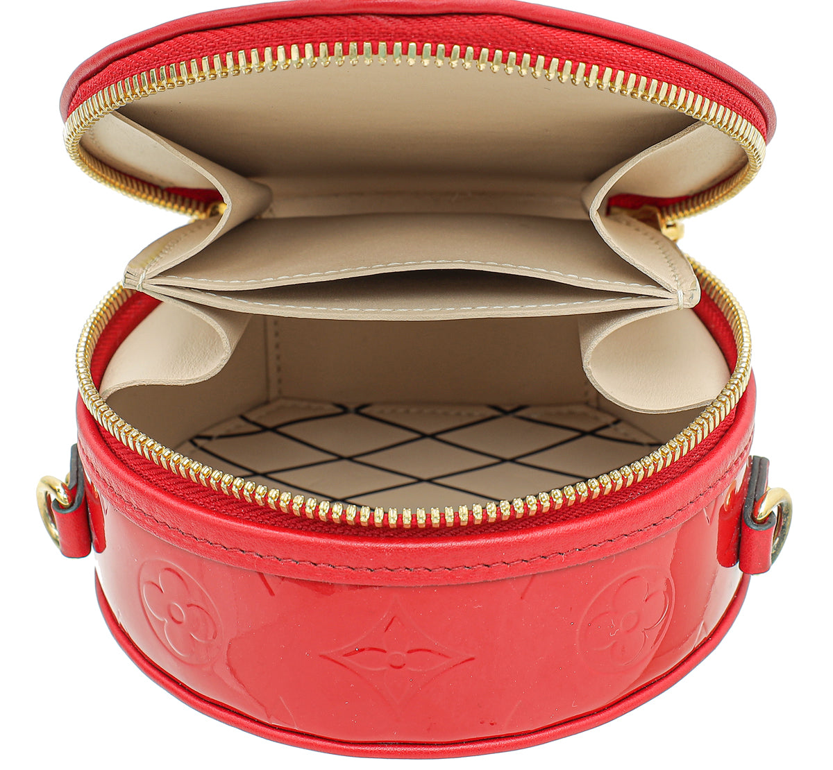 Louis Vuitton Red Monogram Vernis Boite Chapeau Mini Bag