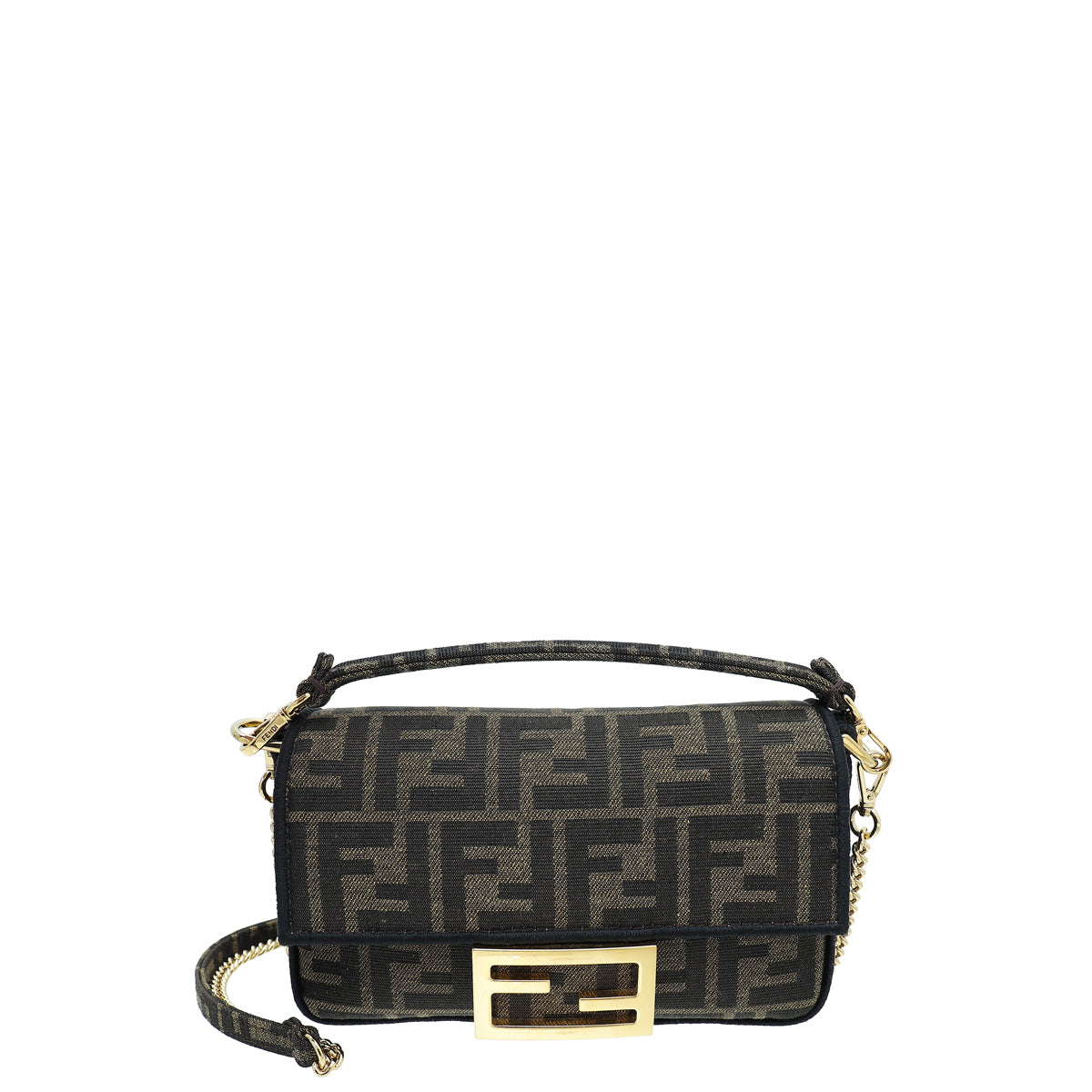 Fendi Zucca Jacquard Fabric Mini Baguette Bag