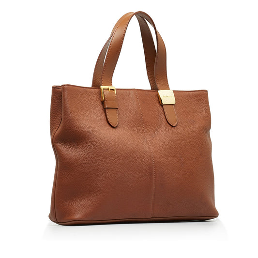 Brown Burberry Leather Tote