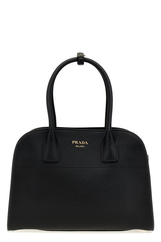 Prada Women Midi Leather Shopping Bag