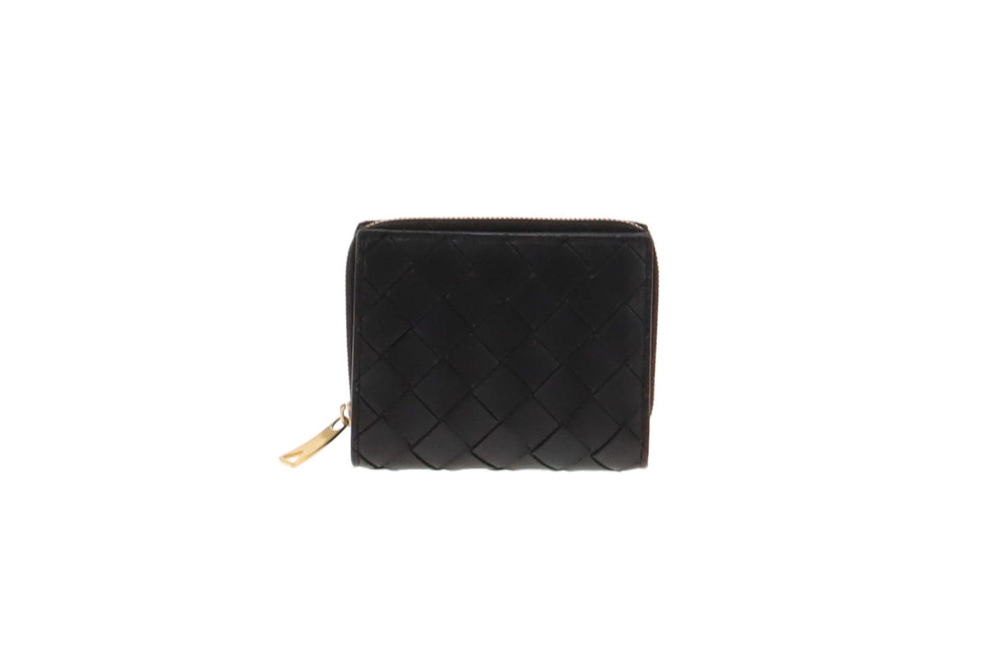 Bottega Veneta Small Intrecciato Compact Wallet Black