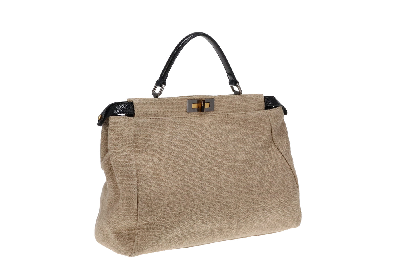 Fendi Canvas Peekaboo Tote Brown