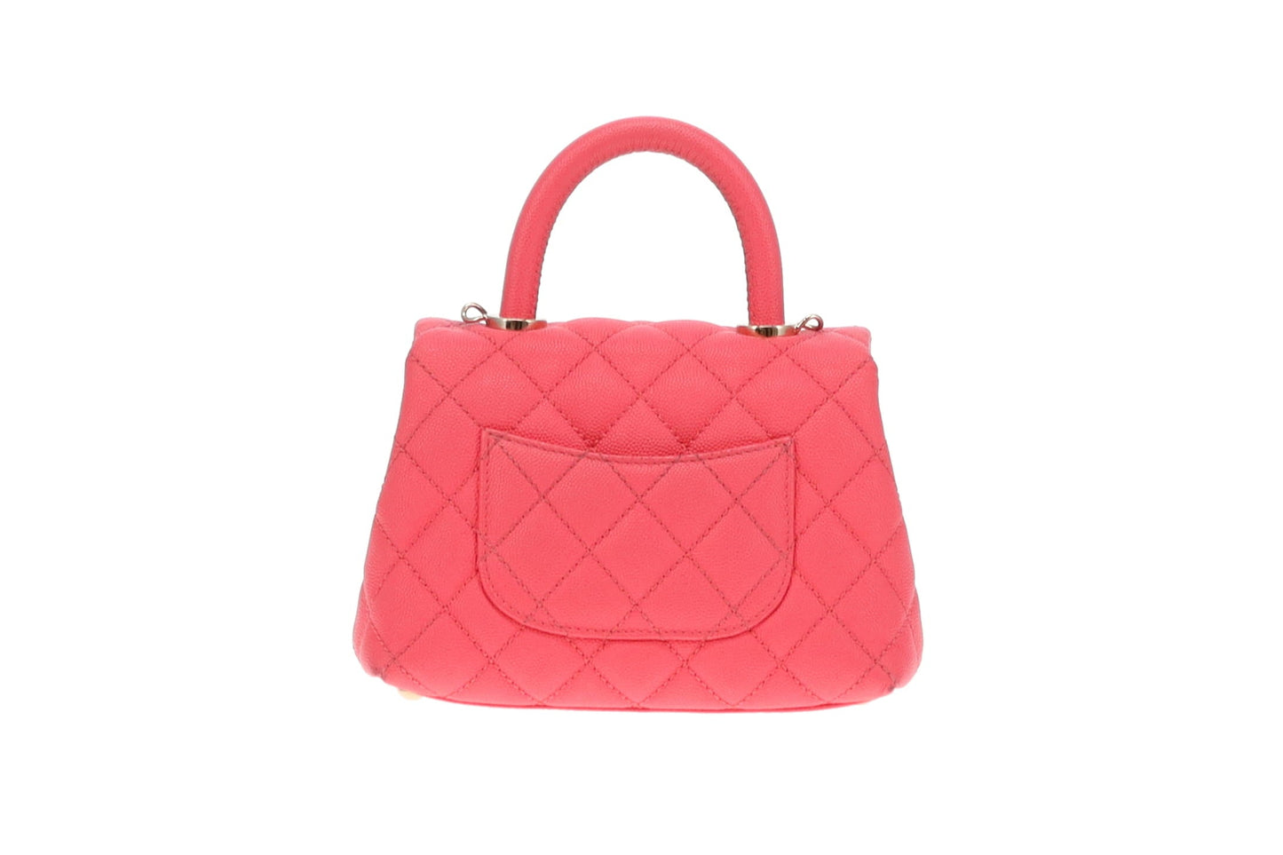 Chanel Hot Pink Caviar Mini Coco Handle 2020