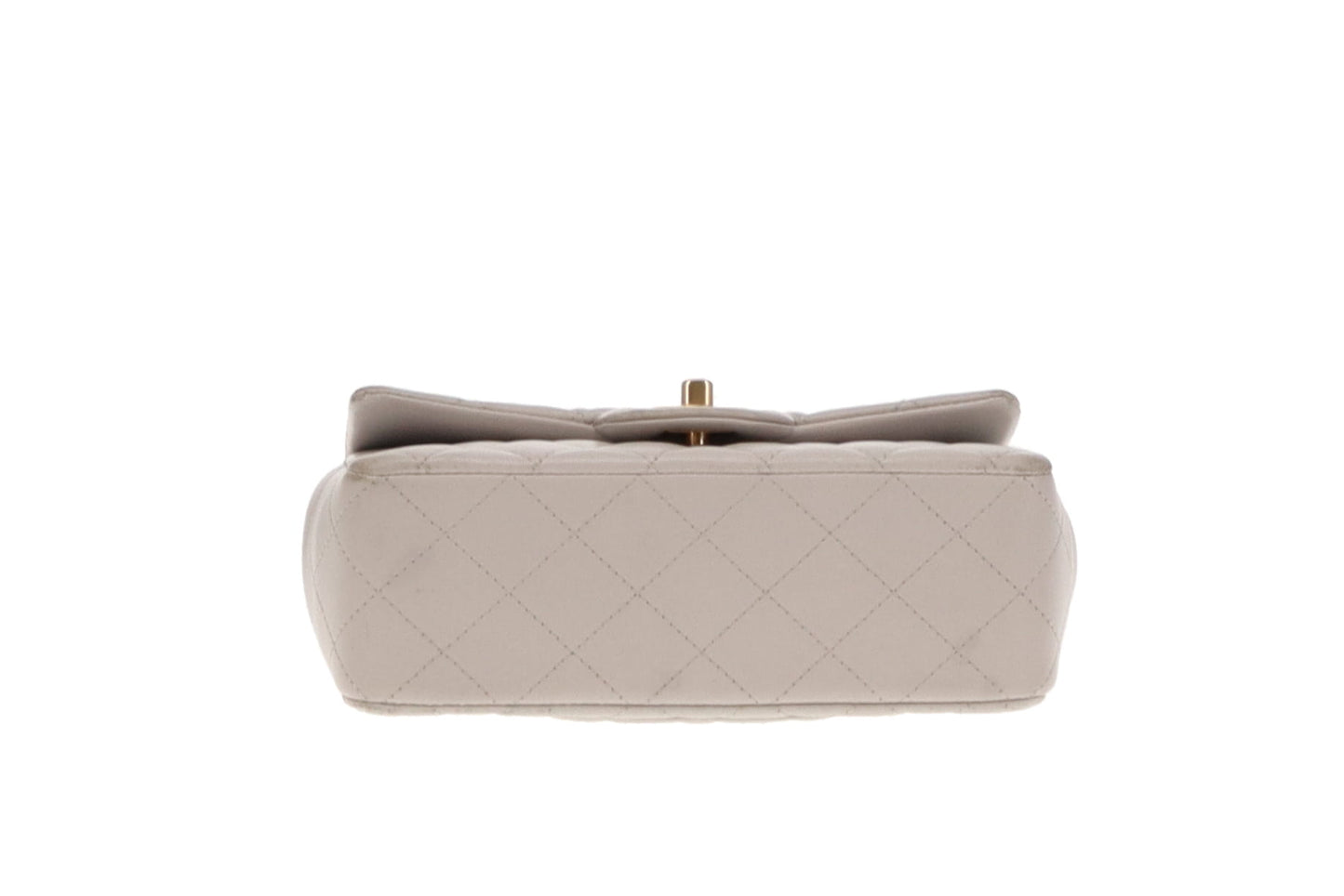 Chanel Grey Lambskin Mini Rectangle with Top Handle