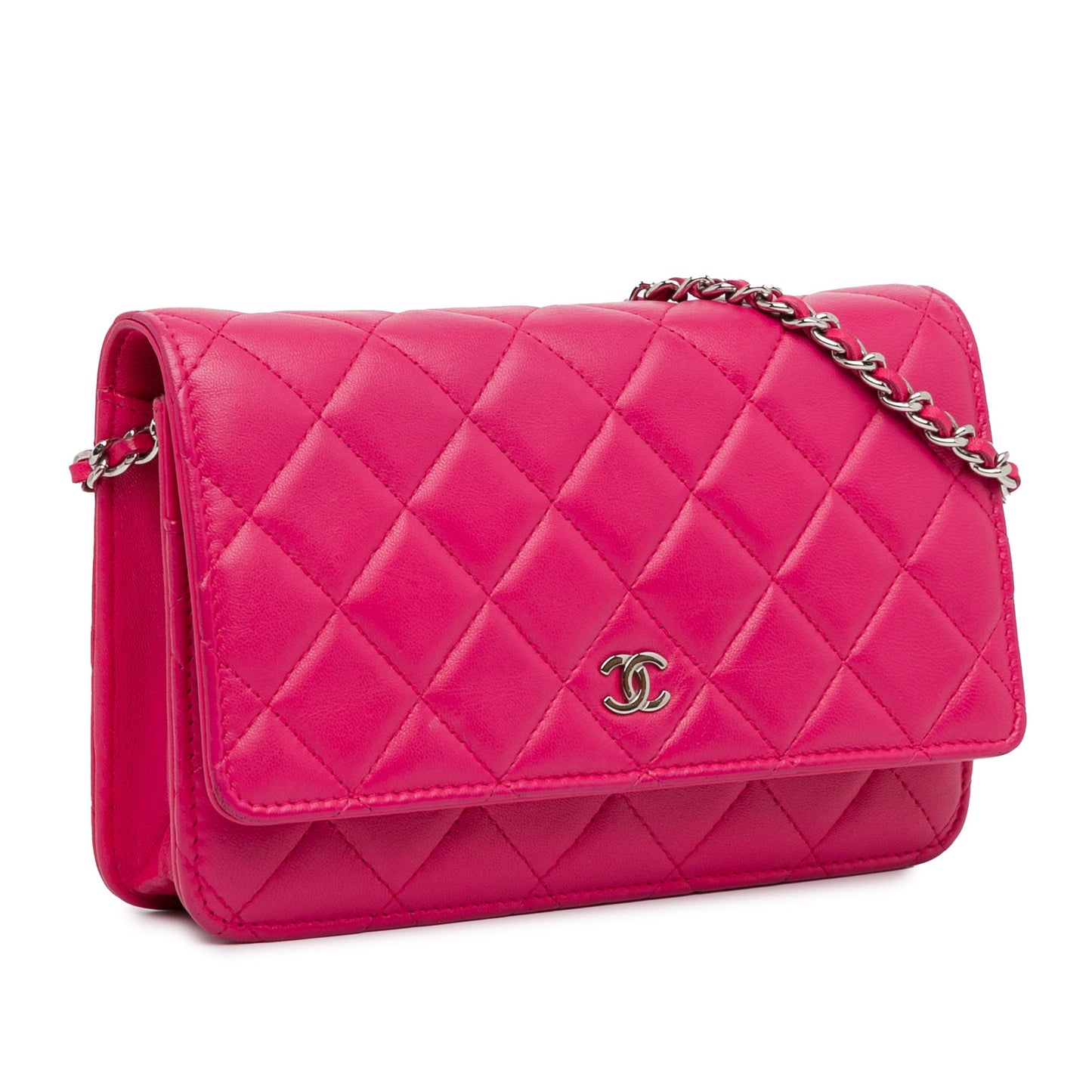 Chanel Classic WoC Pink Lambskin Silver