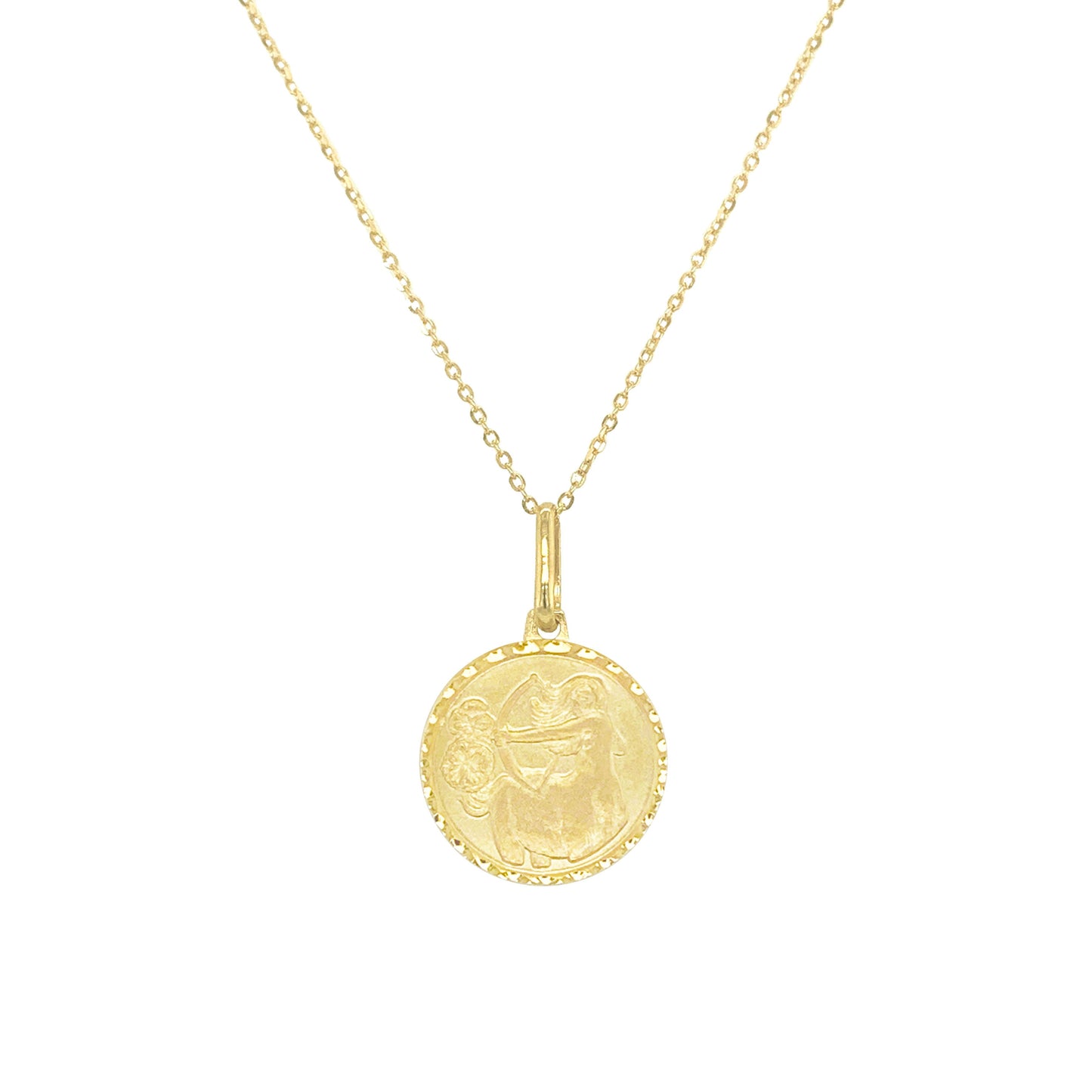 Zodiac Sagittarius Necklace in 14K Yellow Gold