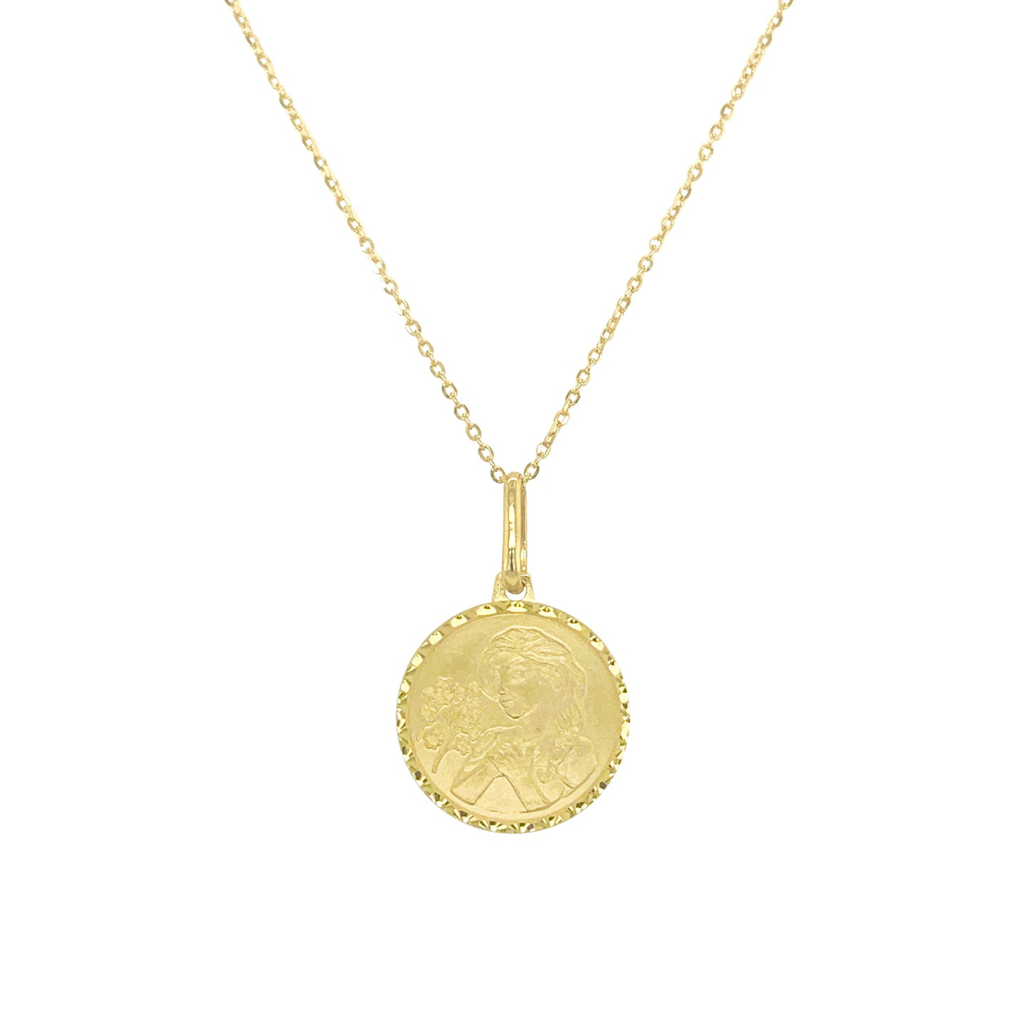 Zodiac Virgo Necklace in 14K Yellow Gold