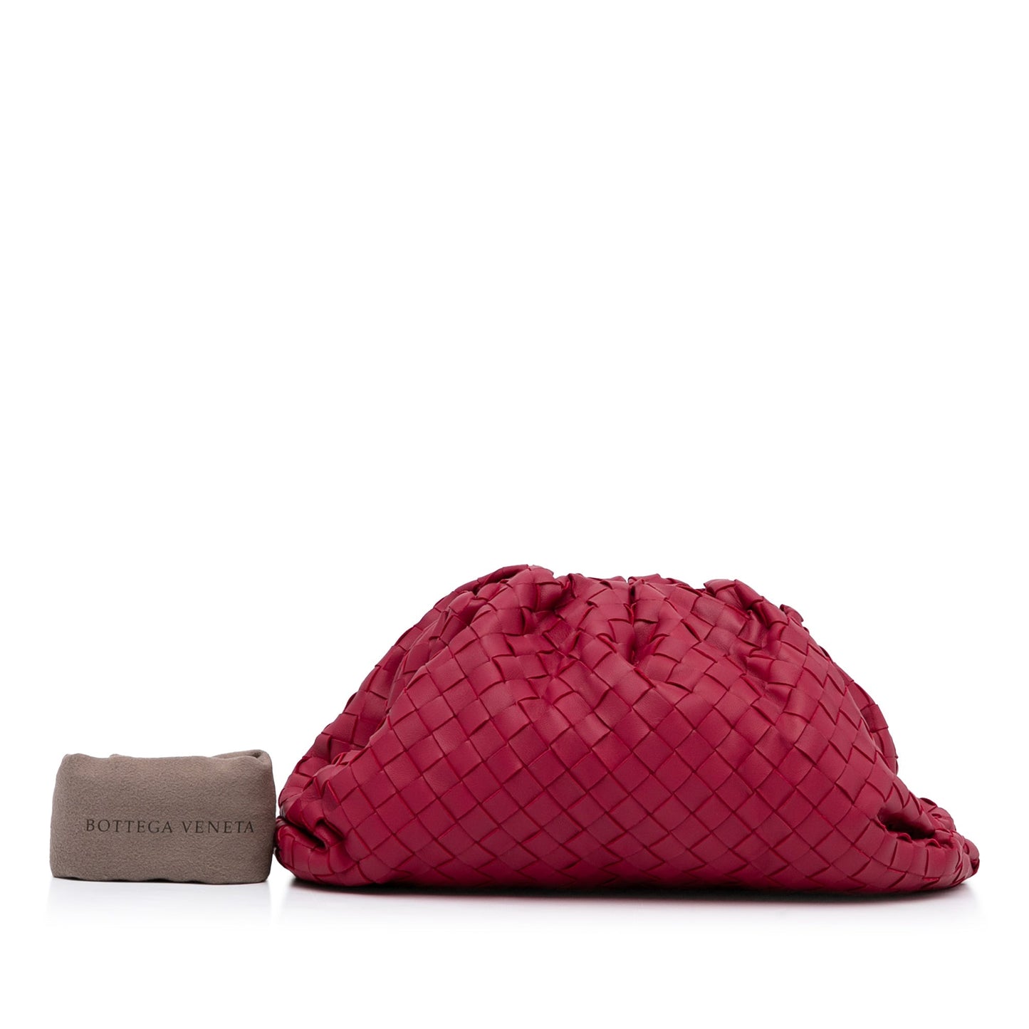 Bottega Veneta The Pouch Pink Intrecciato Leather