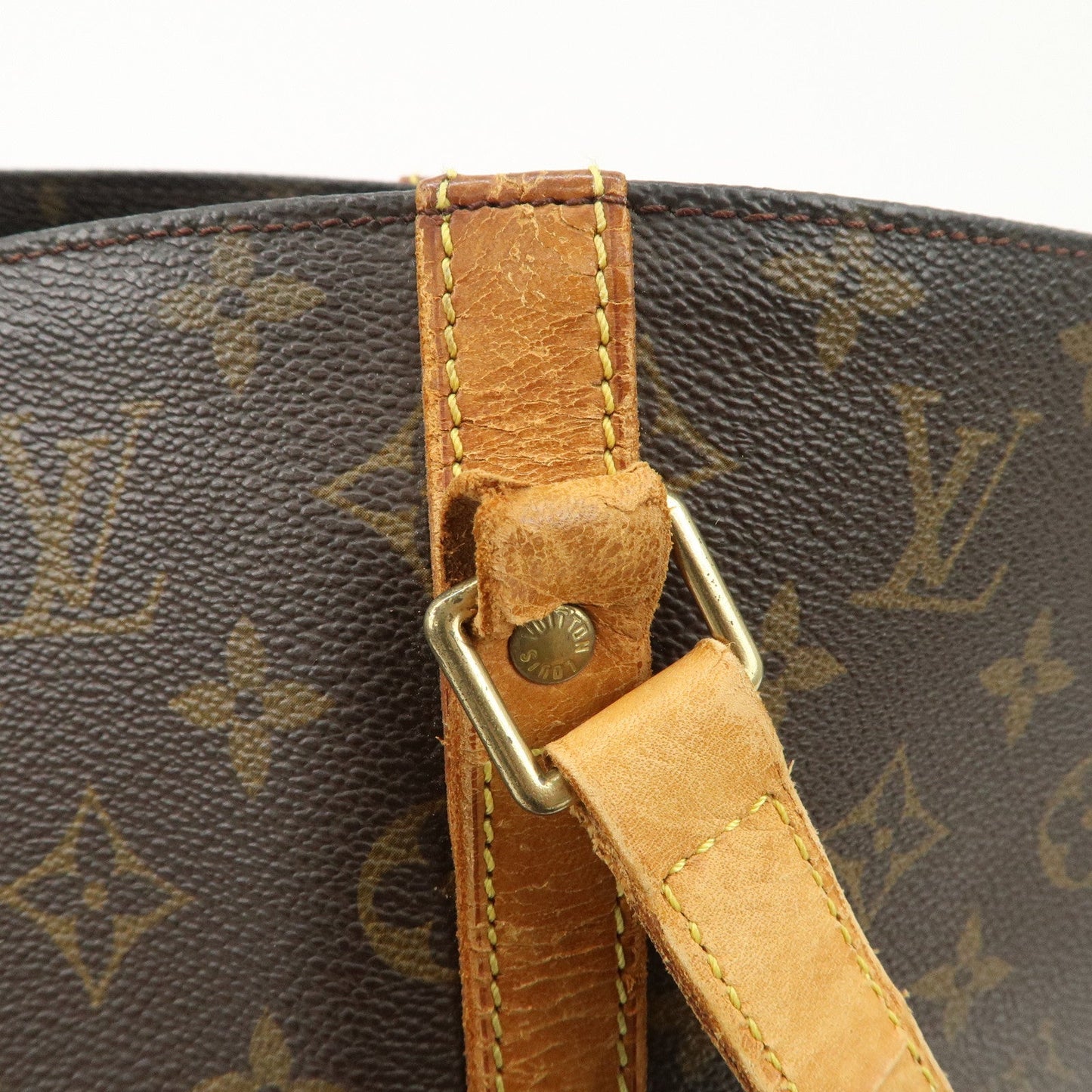 Louis Vuitton Monogram Sac Shopping Shoulder Bag Brown M51108