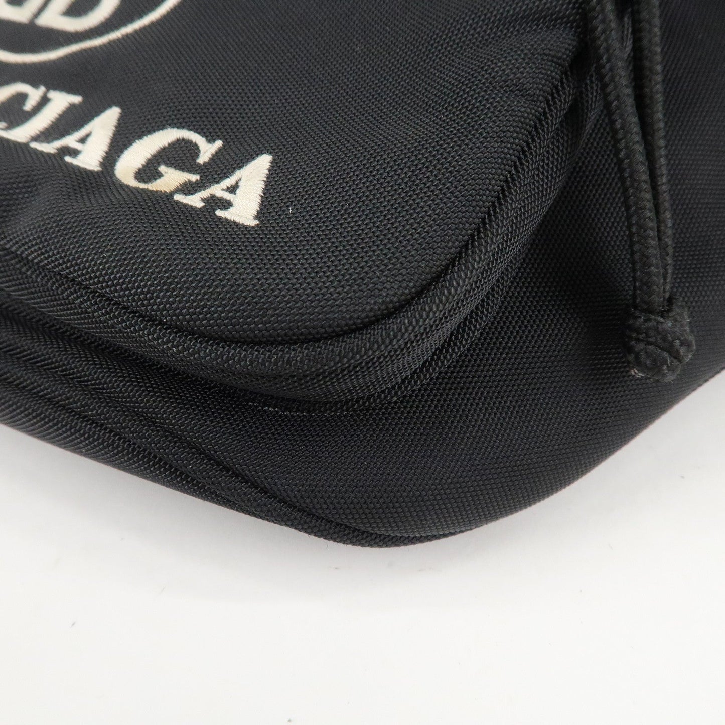 BALENCIAGA Explorer Nylon Waist Bag Adjustable Strap Black 482389