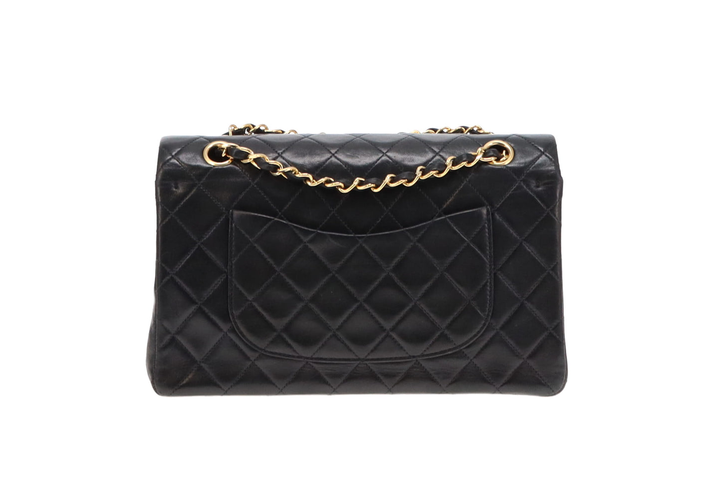 Chanel Black Lambskin GHW Medium Classic Double Flap 1991/94