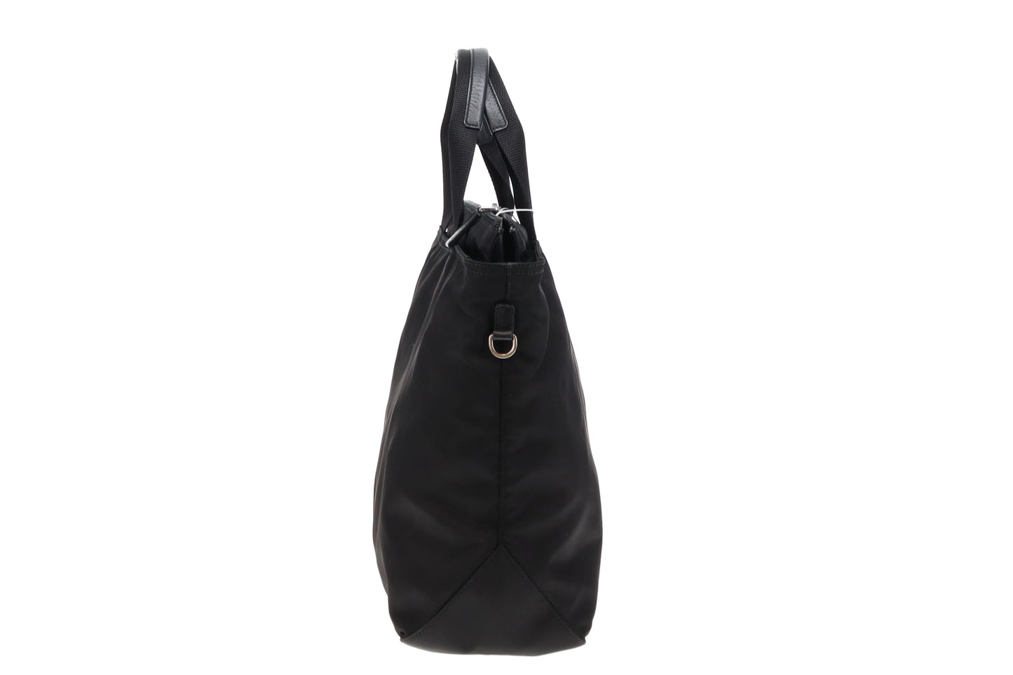 Prada Black Nylon Zipped Tote Bag