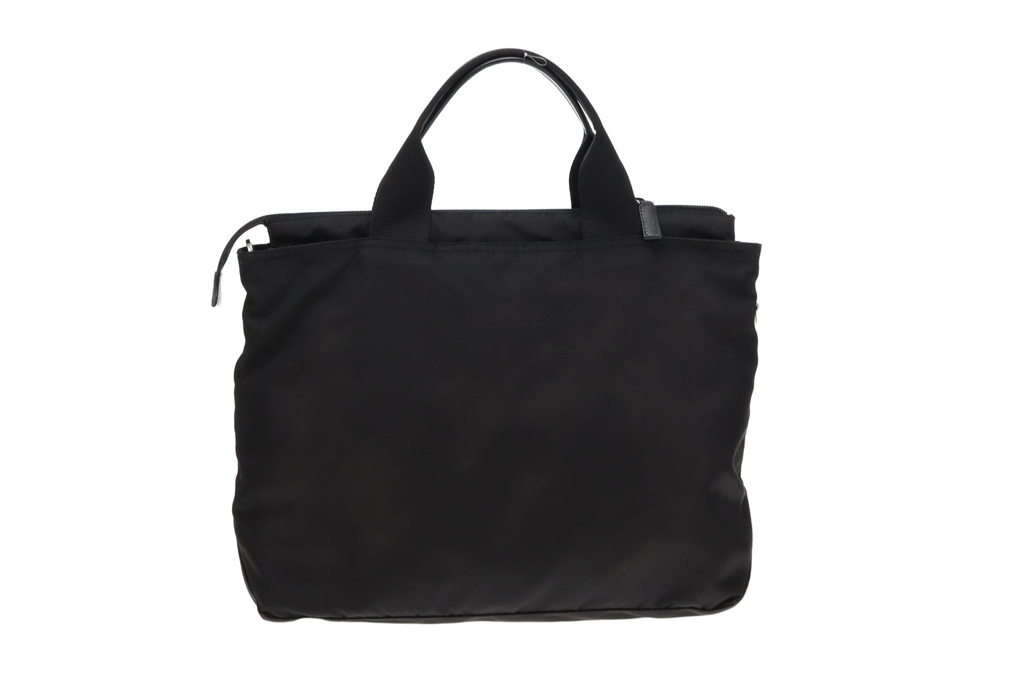 Prada Black Nylon Zipped Tote Bag