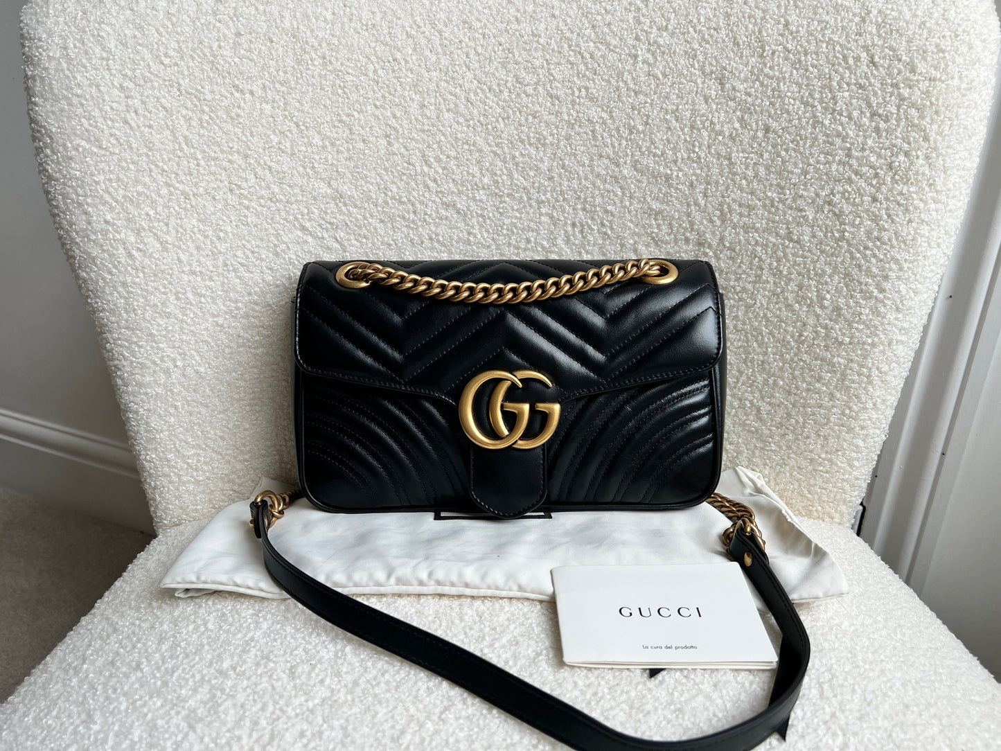 Gucci GG Black Marmont Small Shoulder Bag (RRP £1800)