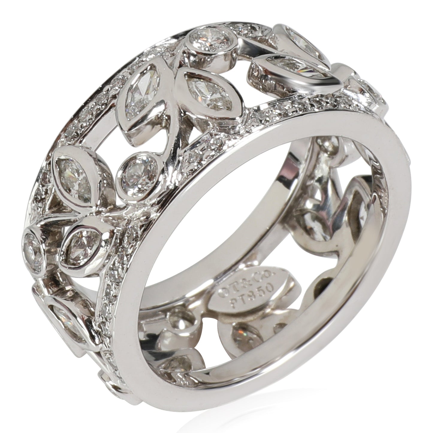 Vine 8.8 mm Wide Diamond Band in Platinum 1.25 CTW