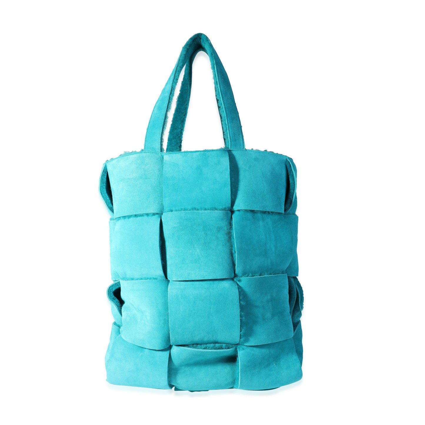 Blaster Intrecciato Shearling Tote