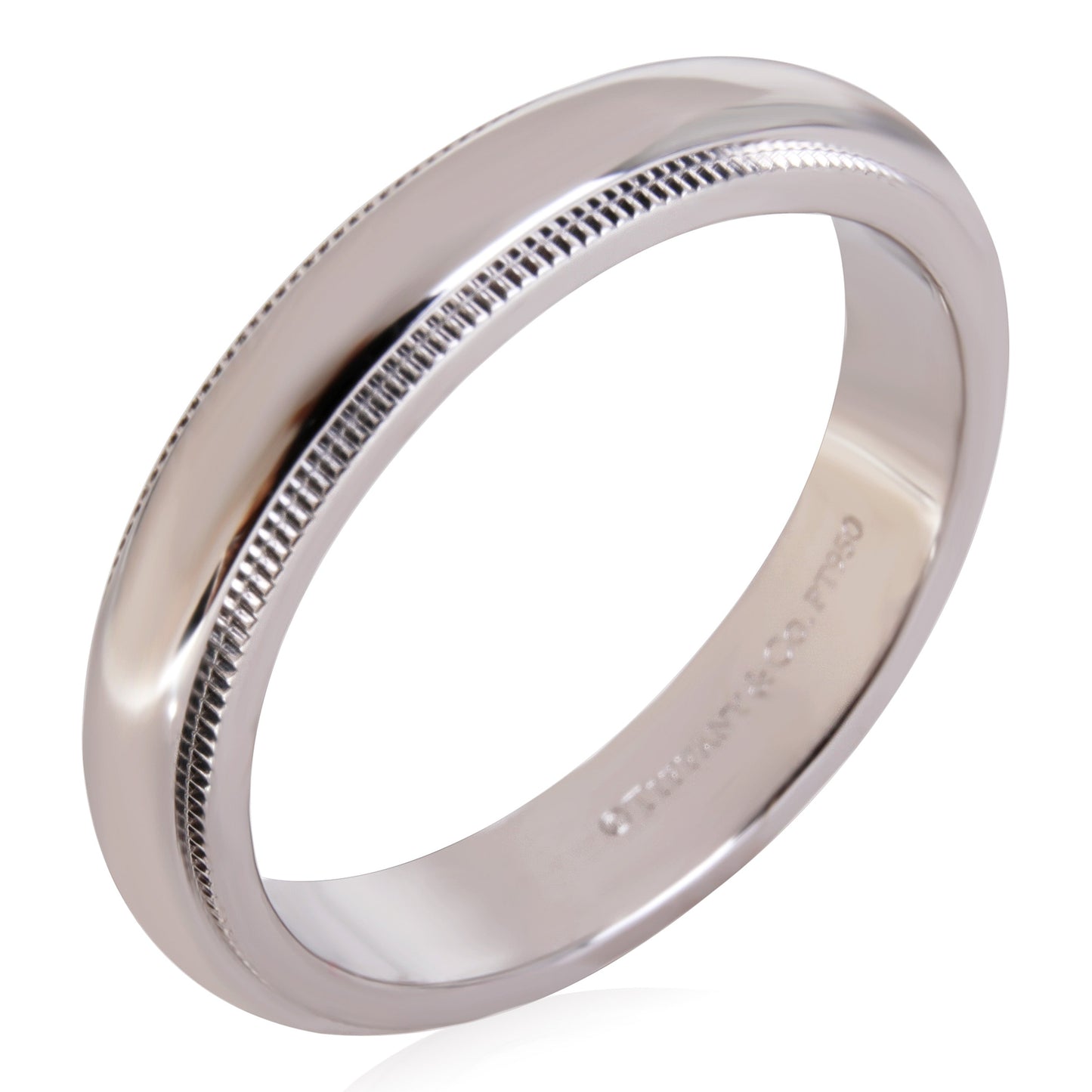 Together Classic Milgrain Wedding Band in Platinum