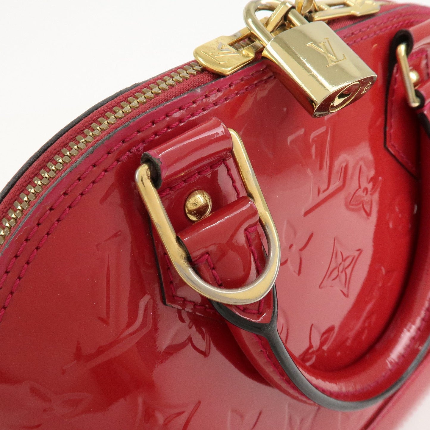 Louis Vuitton Monogram Vernis Alma BB Hand Bag Rose M91171