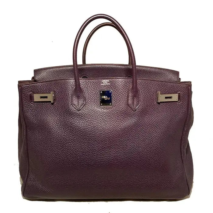 Hermes Raisin Purple Clemence Birkin 40 PDH