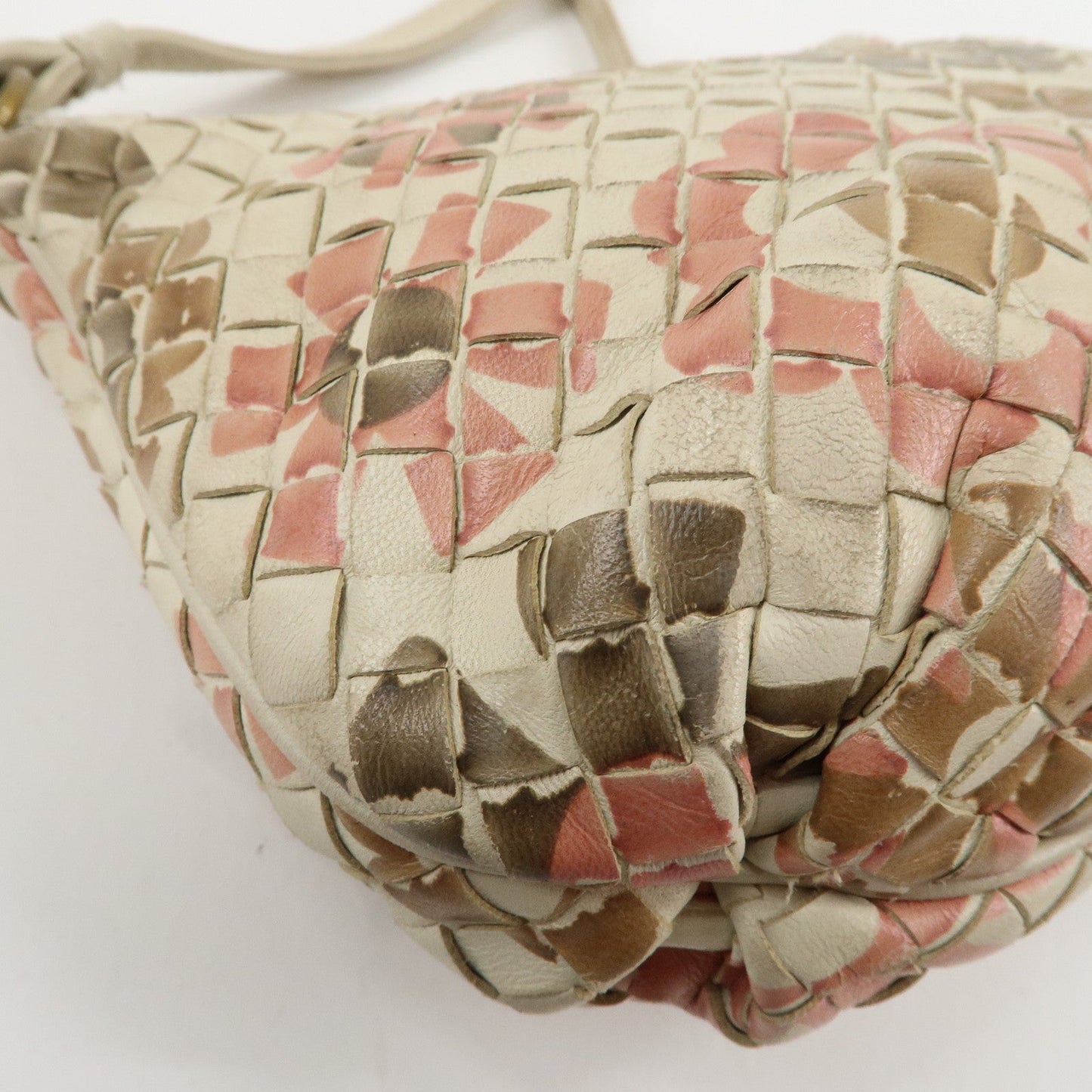 BOTTEGA VENETA Intrecciato Leather Shoulder Bag Flower 196484