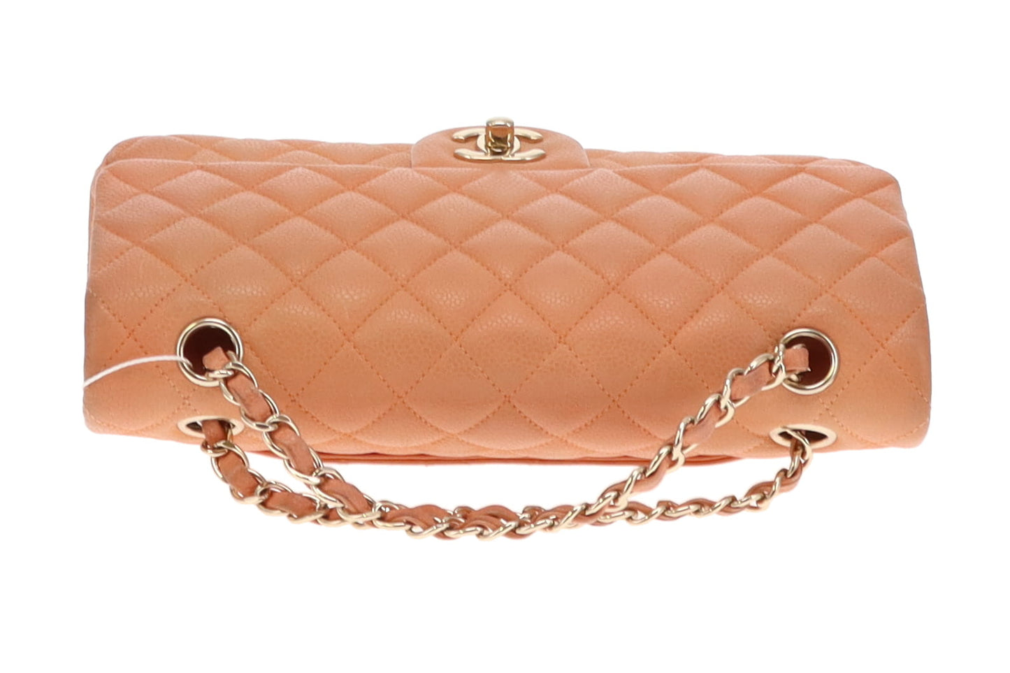 Chanel Peach Caviar Leather Classic Medium Double Flap Bag 2012