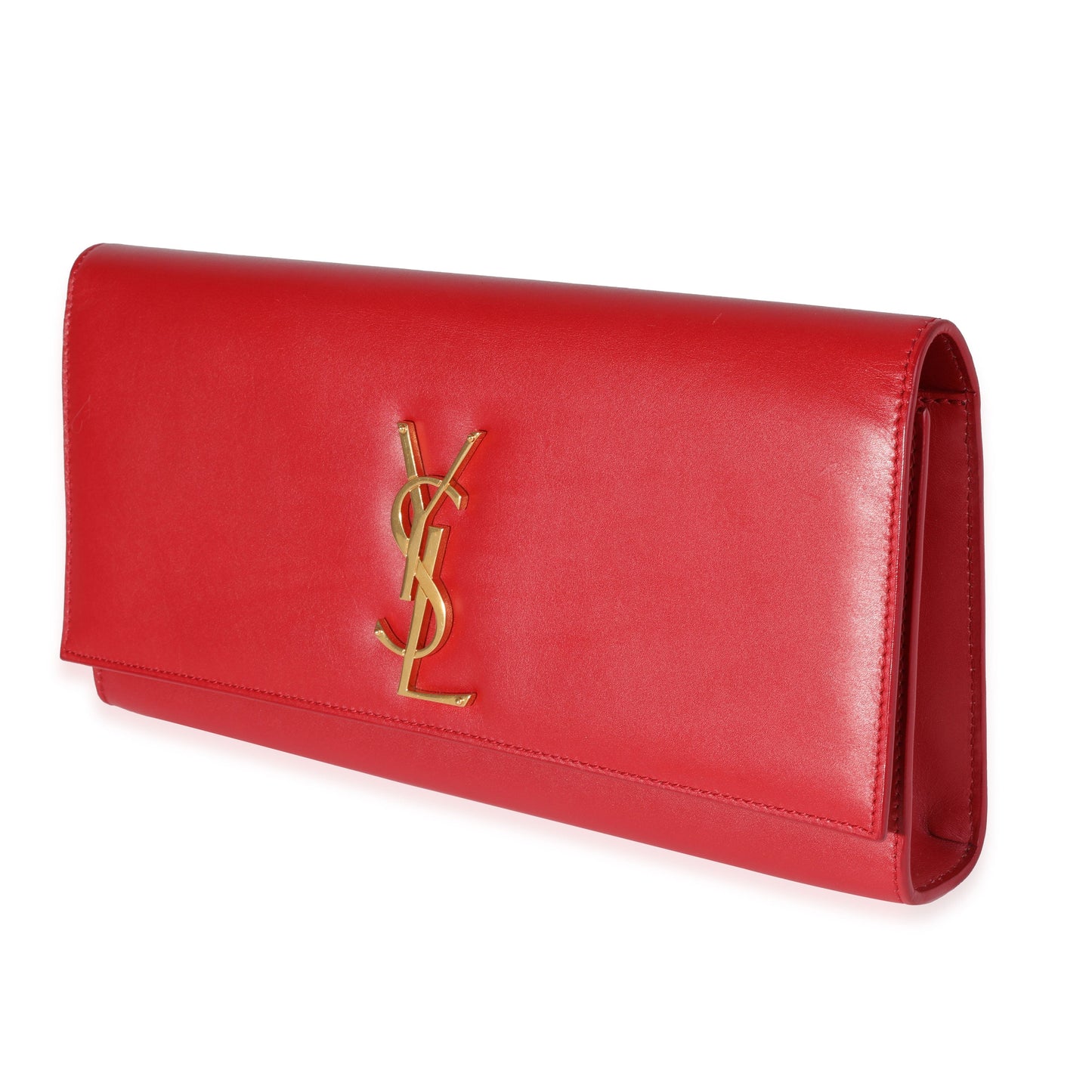 Red Smooth Calfskin Cassandre Clutch