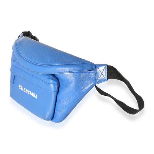 Blue Leather Everyday Logo Belt Bag