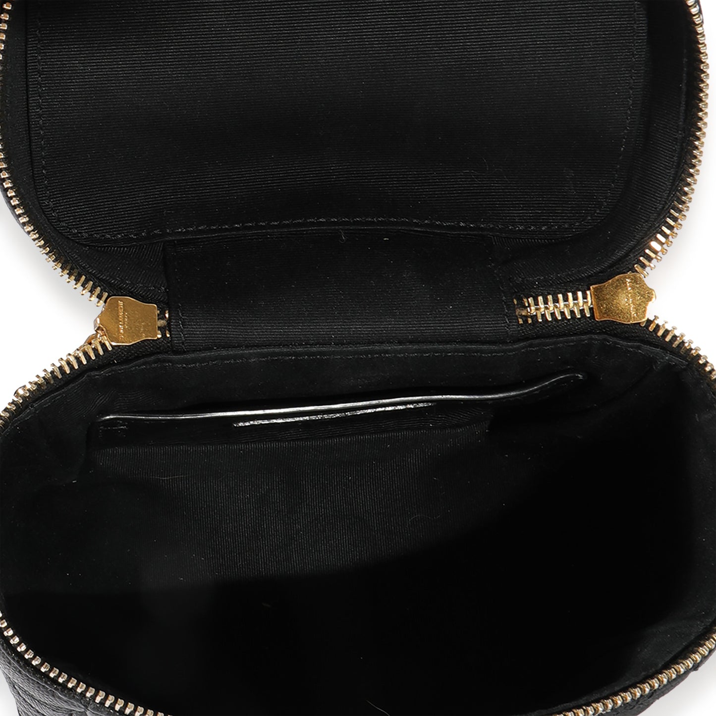 Black Grain De Poudre 80's Vanity Bag