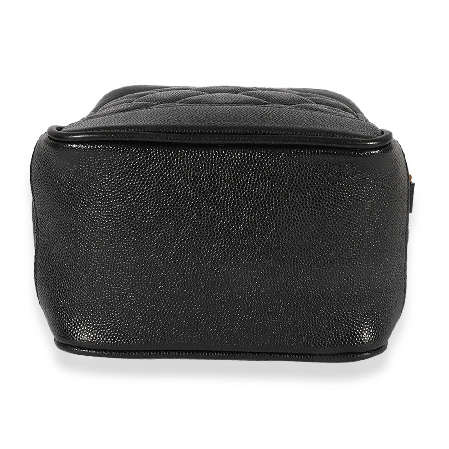 Black Grain De Poudre 80's Vanity Bag