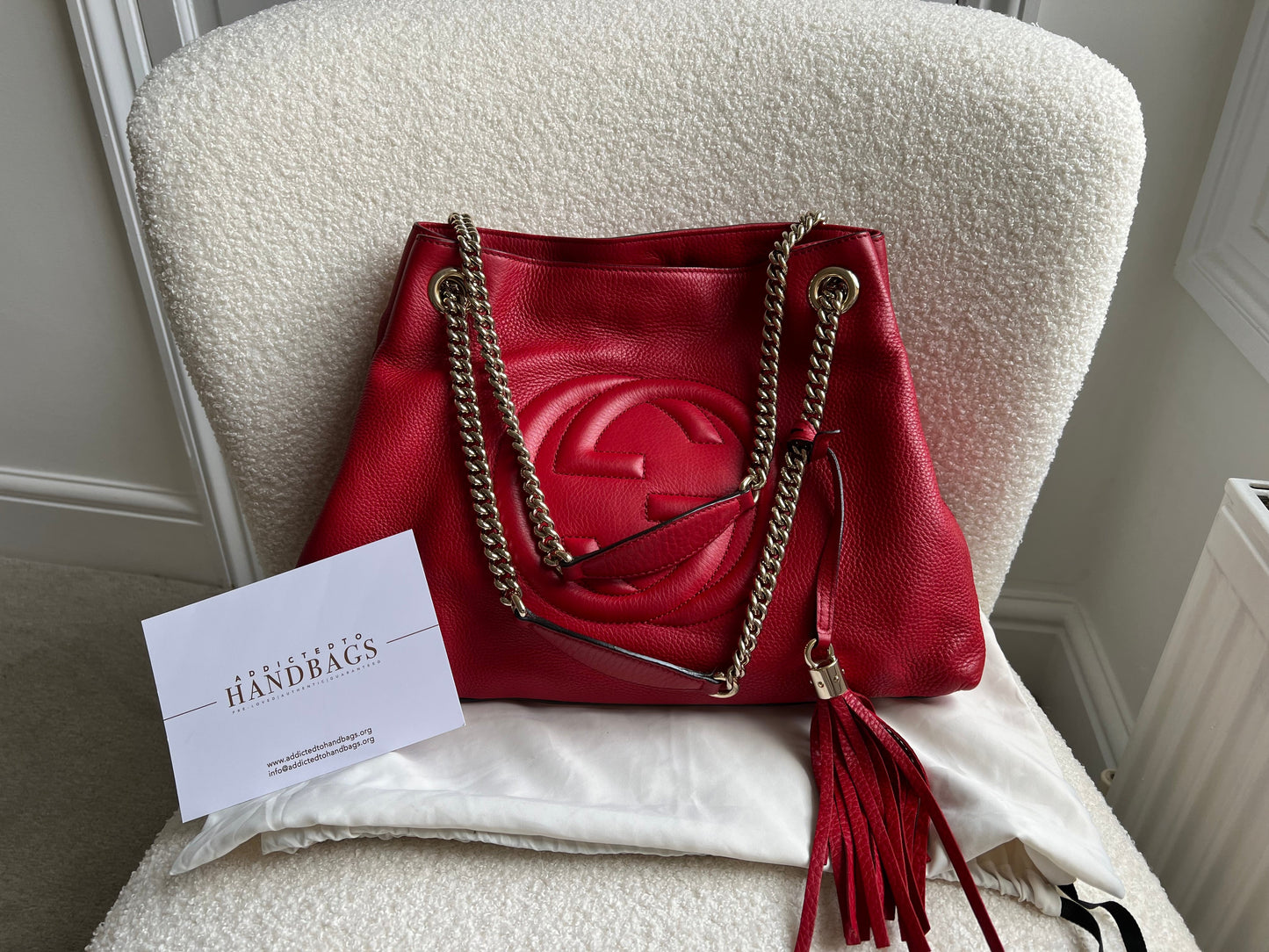 Gucci Red Soho Chain Tote (RRP £1350)