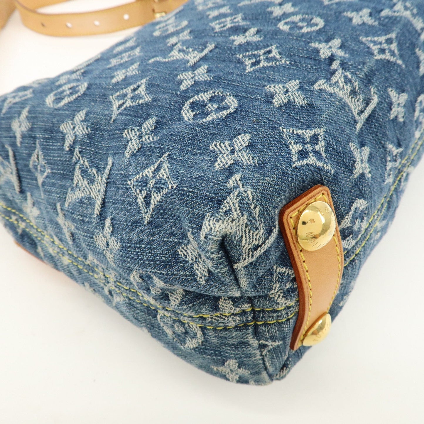 Louis Vuitton Monogram Denim Baggy PM Shoulder Bag Blue M95049