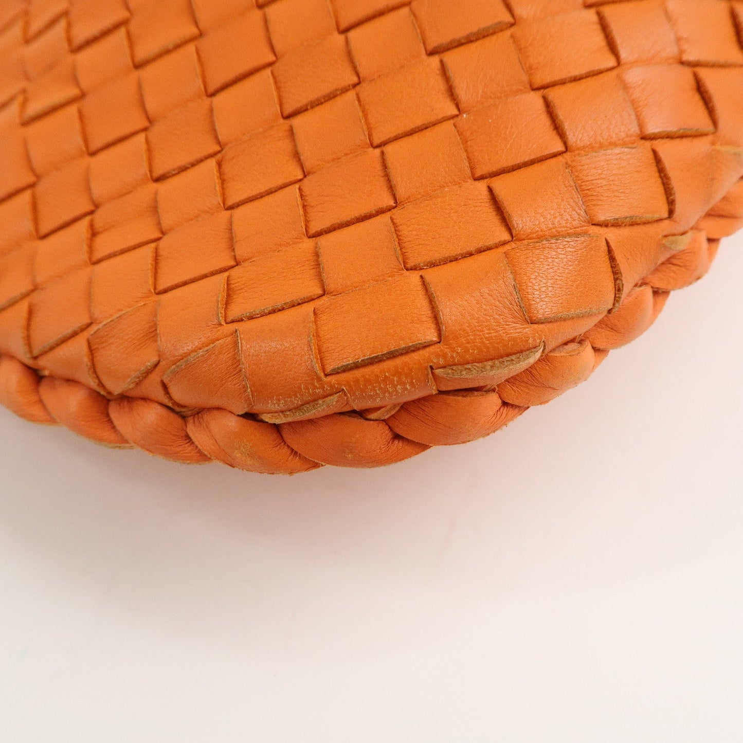 BOTTEGA VENETA Hobo Intrecciato Leather Shoulder Bag Orange 115653