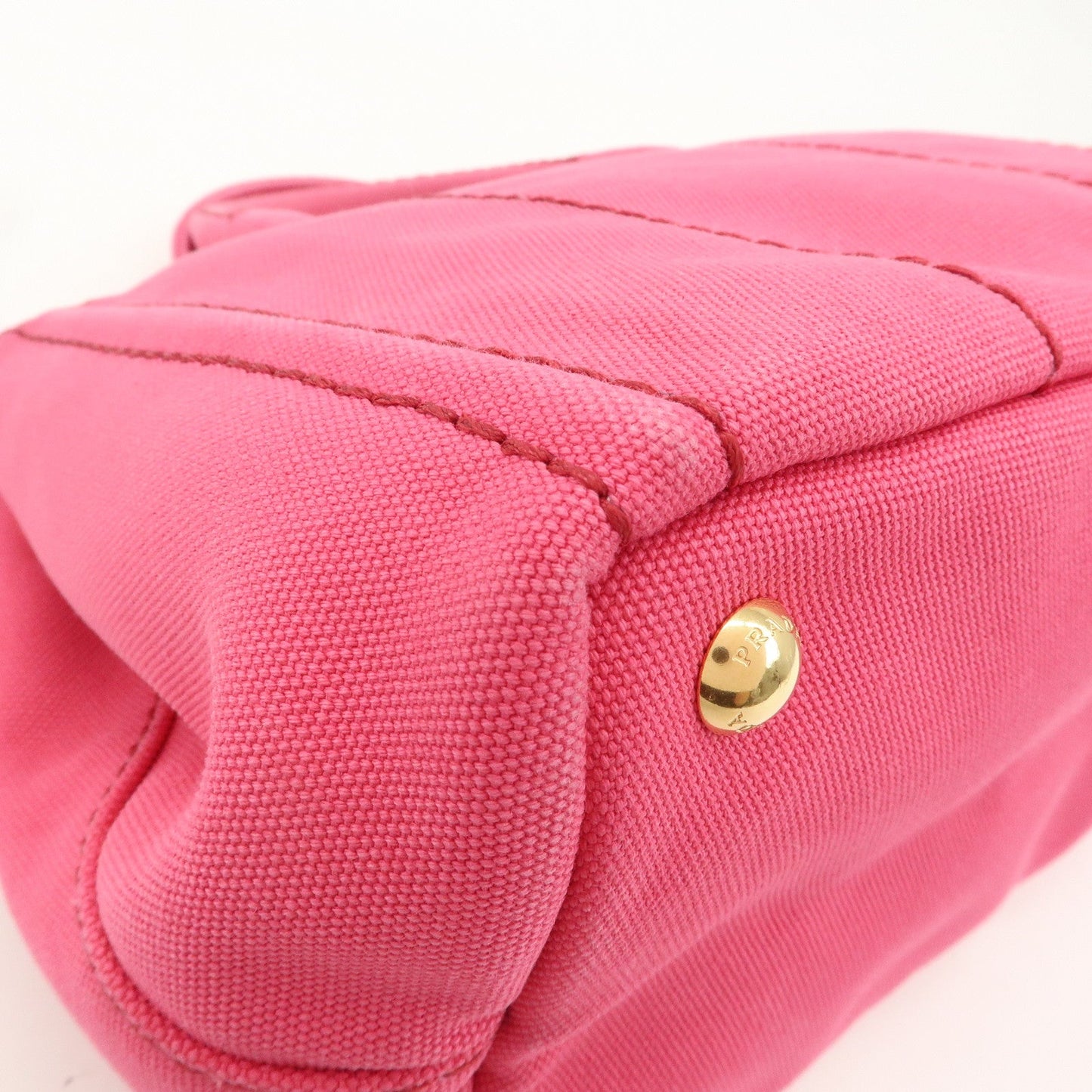 PRADA Canapa Mini Canvas 2Way Bag Hand Bag Pink 1BG439