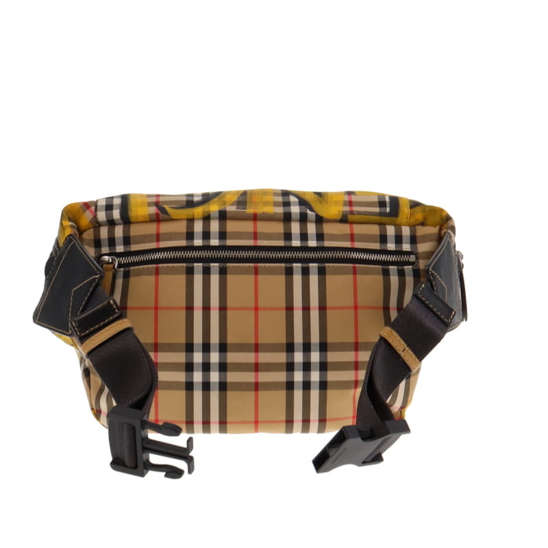 Burberry Graffiti Check Belt Bag Large