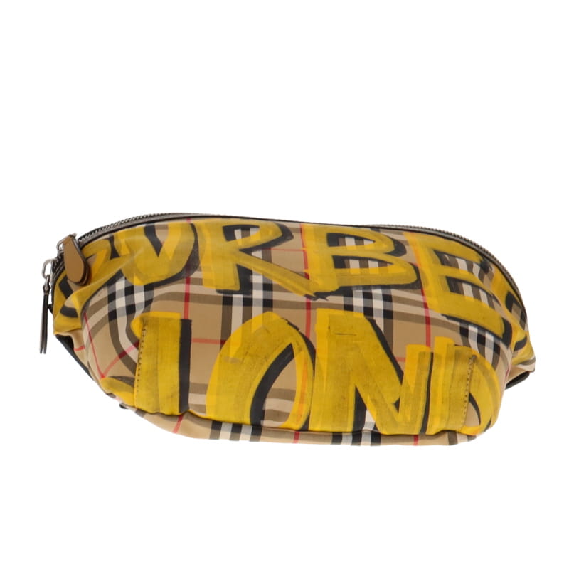 Burberry Graffiti Check Belt Bag Large