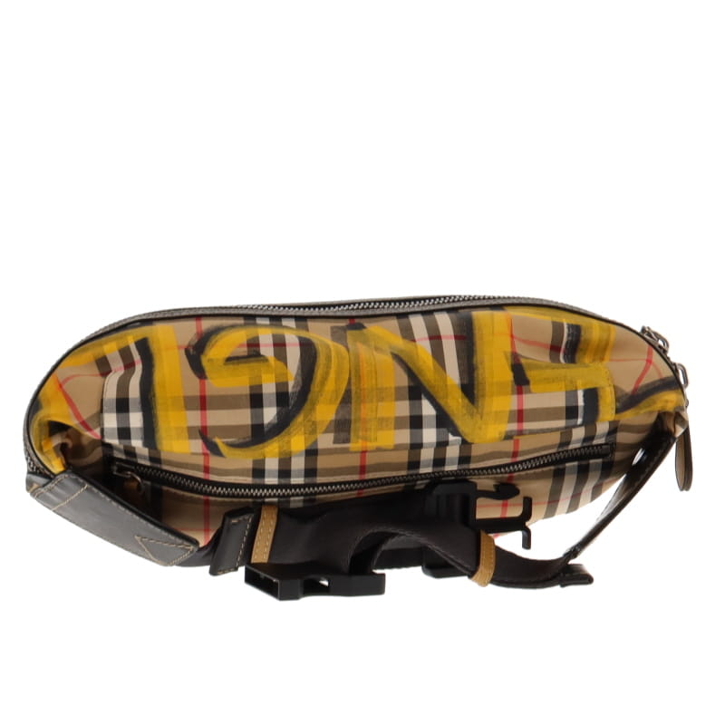 Burberry Graffiti Check Belt Bag Large