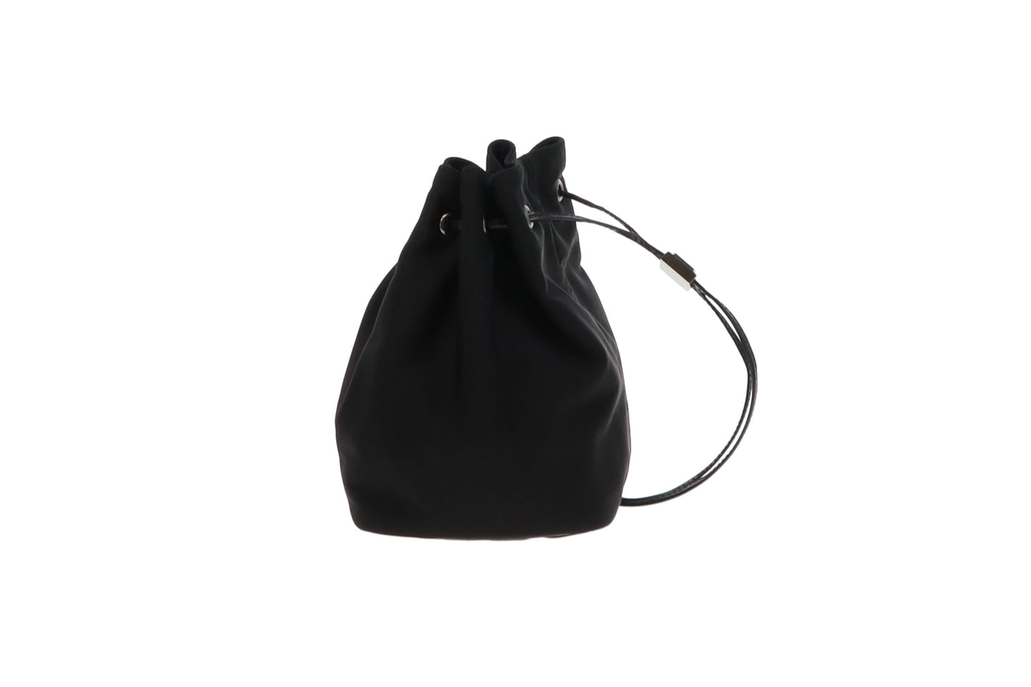 Gucci Black Vintage Canvas Drawstring Pouch