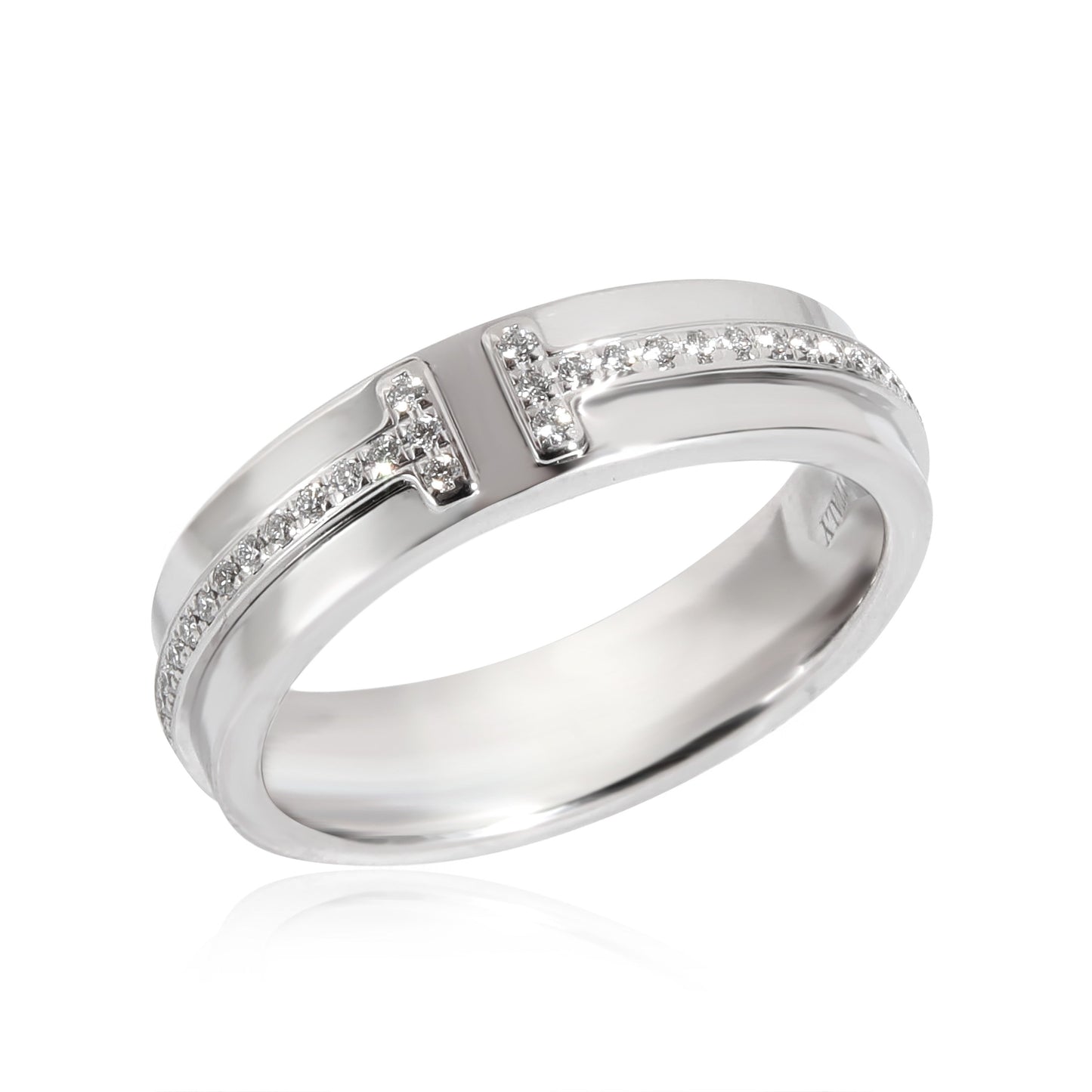 Tiffany T Narrow Diamond Ring in 18k White Gold 0.13 CTW