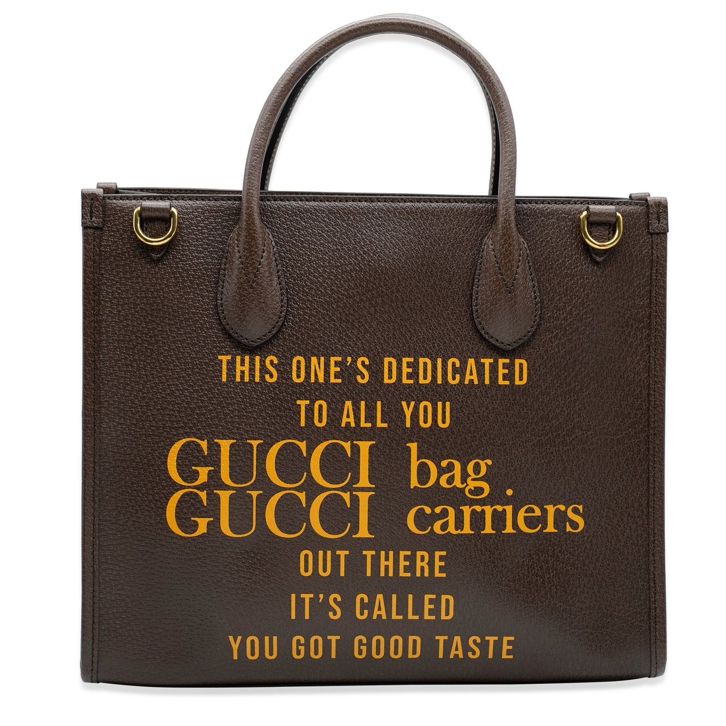 Brown Calfskin Gucci 100 Tote