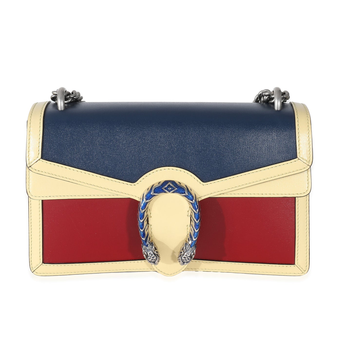 Multicolor Navy Calfskin Enamel Small Dionysus Bag