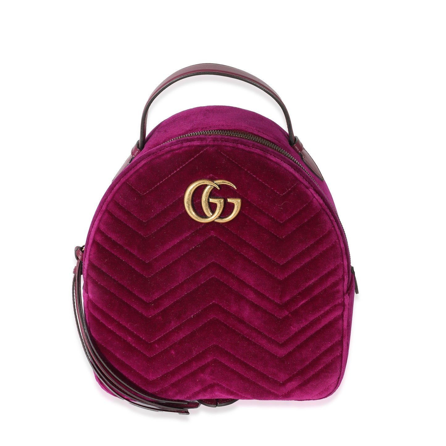 Purple Matelasse Velvet Marmont Backpack