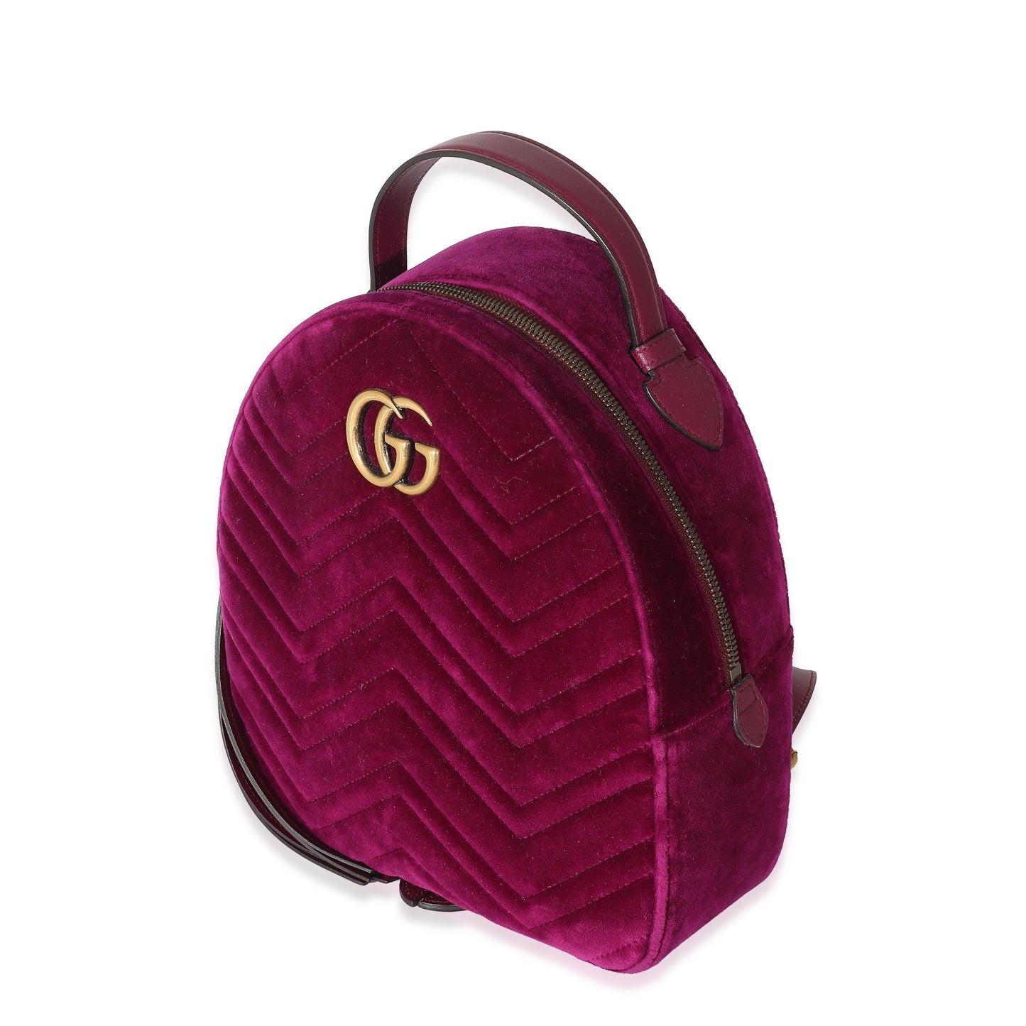 Purple Matelasse Velvet Marmont Backpack