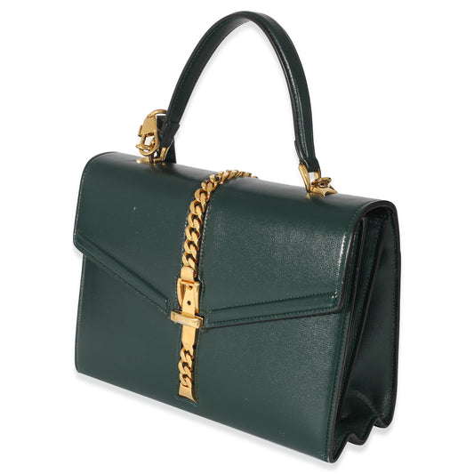 Green Leather Small 1969 Sylvie Top Handle Bag