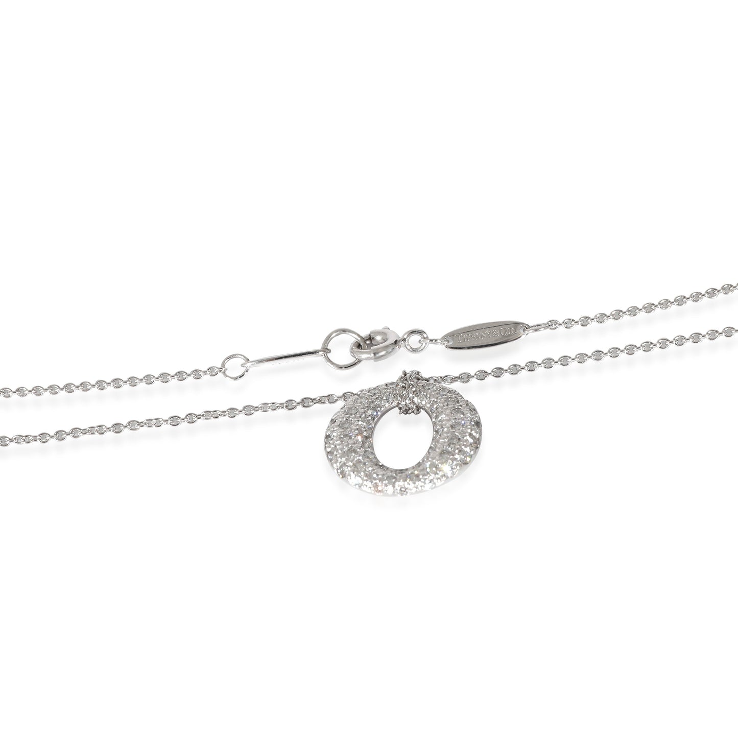 Sevillana Diamond circle Pendant in Platinum 0.75 CTW