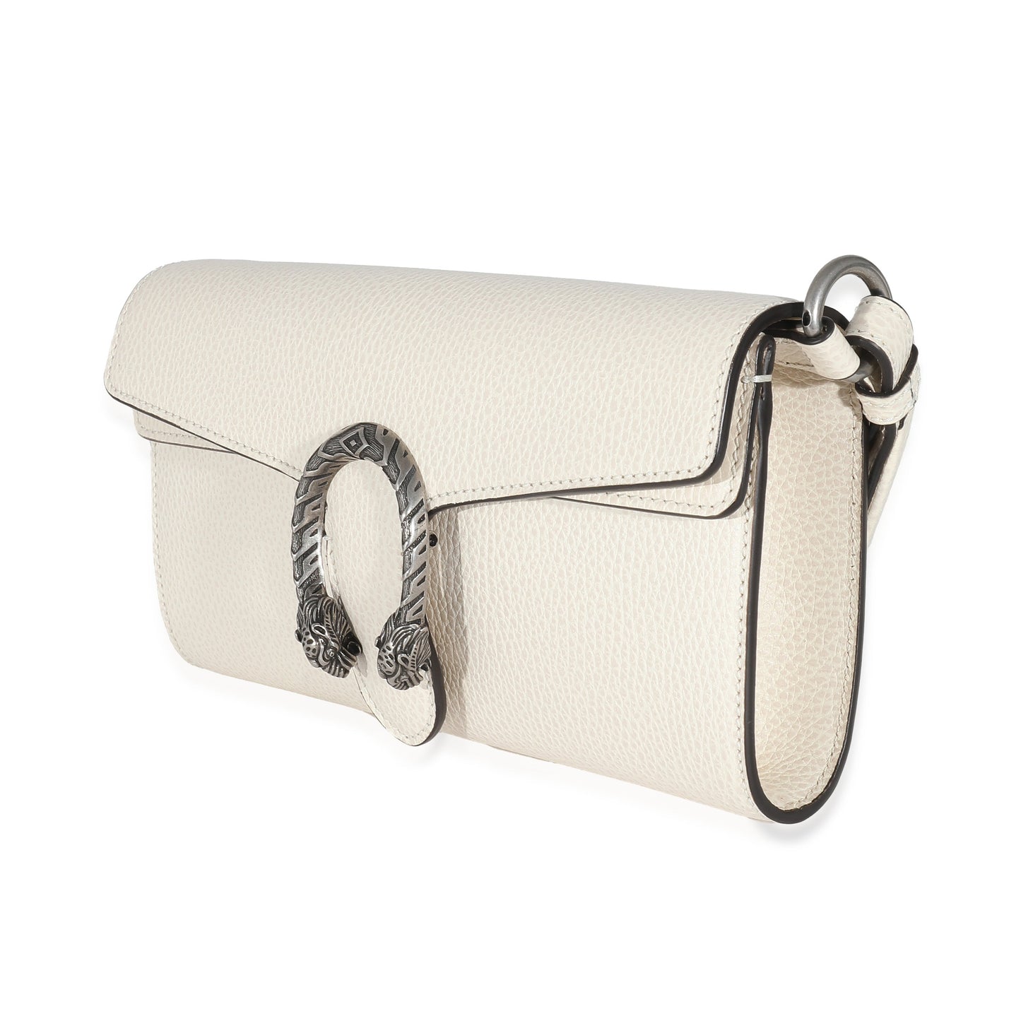 Mystic White Dollar Calfskin Web Small Dionysus Crossbody Bag