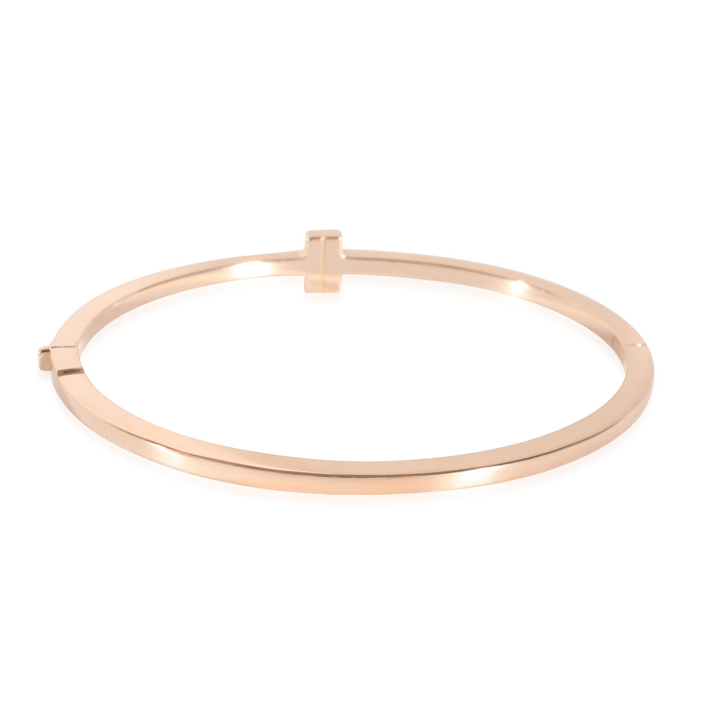 Tiffany T Hinged Bracelet in 18k Rose Gold 0.33 CTW