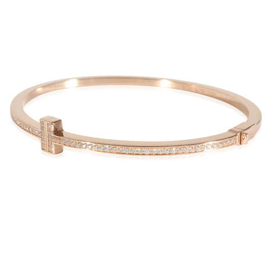 Tiffany T Hinged Bracelet in 18k Rose Gold 0.33 CTW