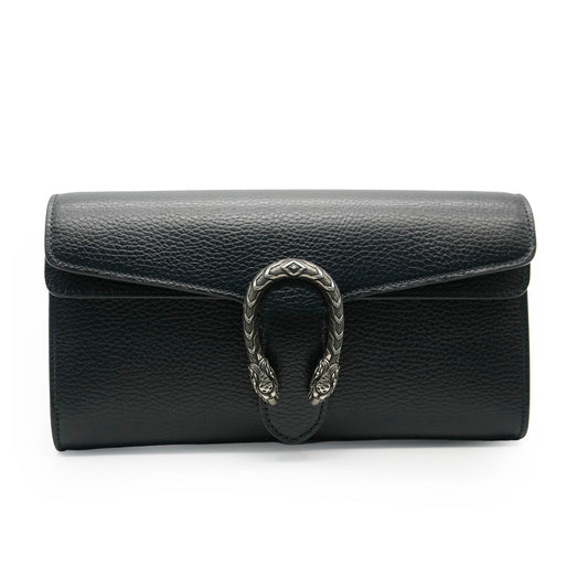 Black Dollar Calfskin Web Small Dionysus