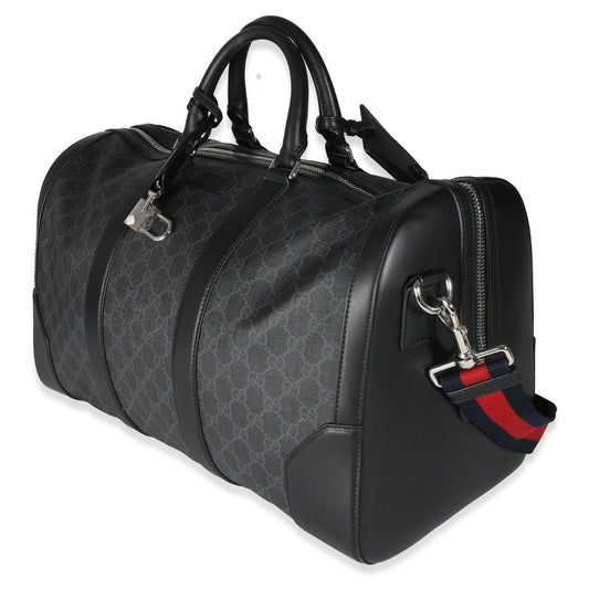 Black GG Supreme Canvas Medium Carry On Duffle