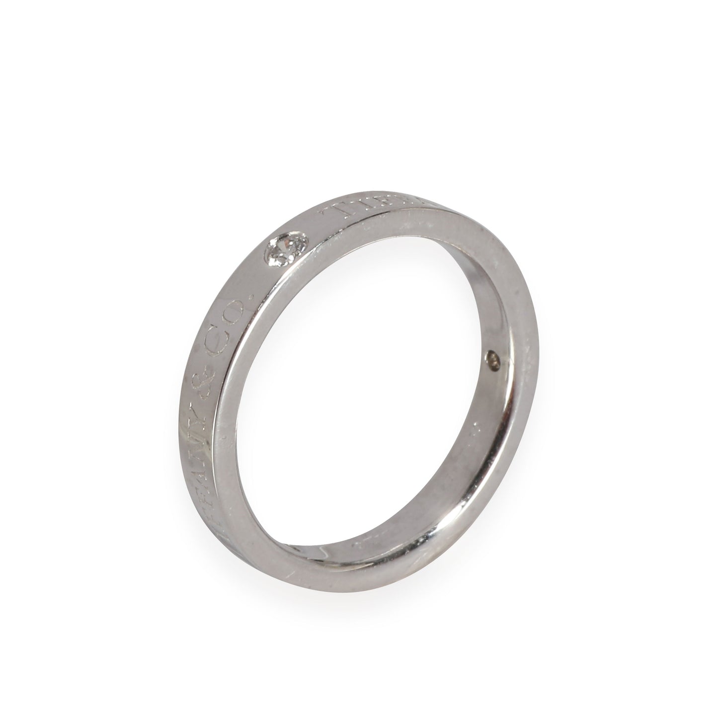 3mm Band in  Platinum 0.03 CTW